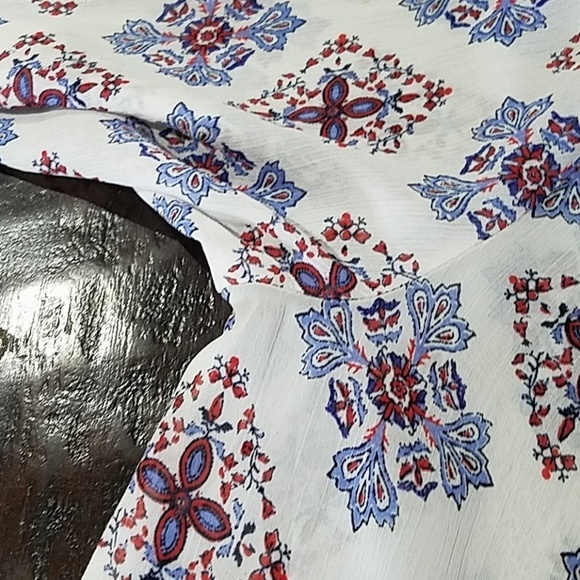 WOMENS LUCKY BRAND BOHO TASSEL TOP FREE SPIRIT FESTIVAL HIPPIE GYPSY - Picture 6 of 7